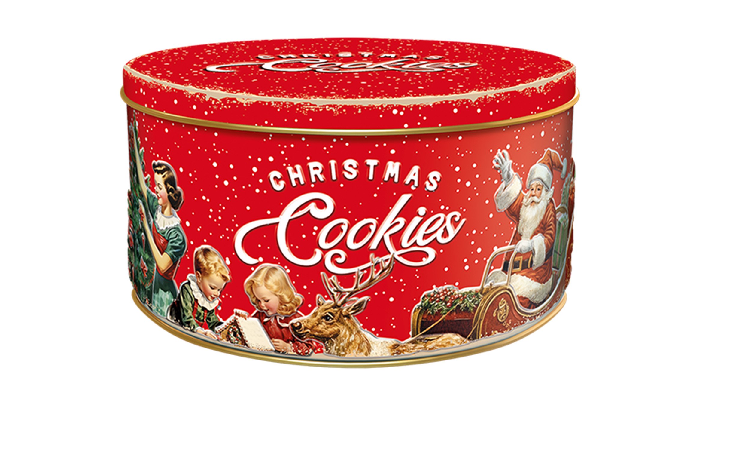 Vintage Koektrommel met Kaneelkoekjes